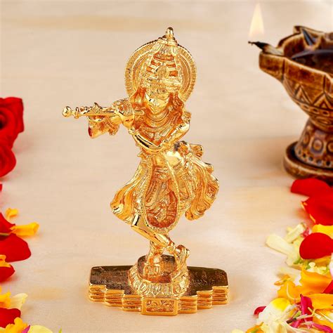Buy Estele Gold Plated Divine Lord Krishna Idol Online