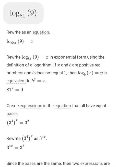Evaluate: log 9 base 81 - Brainly.in