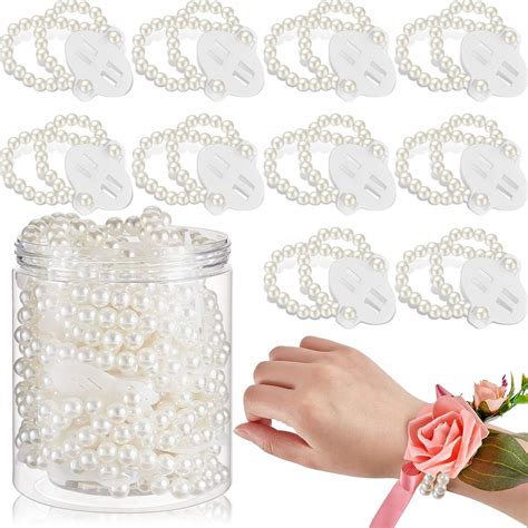 Amazon.com: Hicarer 16 Pieces Corsage Wristlet Bracelet Wrist Corsage ...