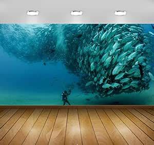 Avikalp Exclusive Awi3177 Underwater World Flock of Fish Tuna Thunnus ...