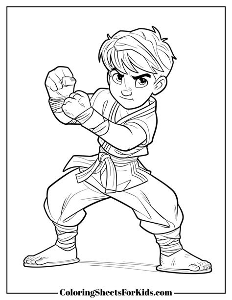 Karate Coloring Pages 的图像结果