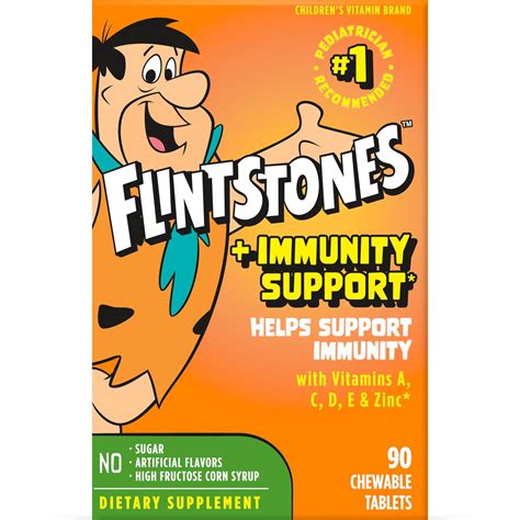 Flintstones Chewable Multivitamin + Immune Support, Vitamin C, Zinc for ...