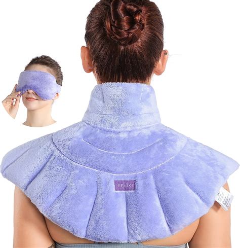 Buy REVIX Heated Neck Wrap Microwave Heating Pad for Neck and Shoulders Pain Relief, Weighted ...