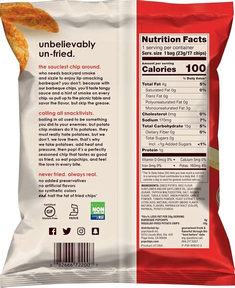 Bbq Chips Nutrition Facts Label at Louise Rizo blog