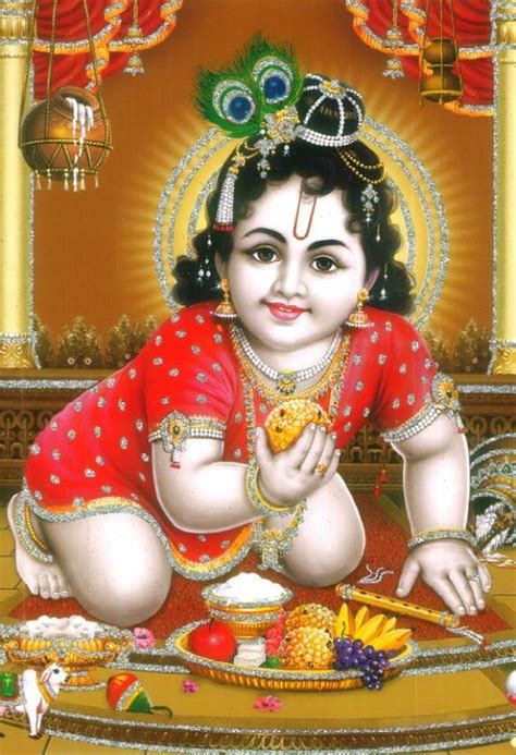 Poster Ladoo Gopal Krishna Ji Vastu-Remedies Sl6 Large Poster, (36X24 ...