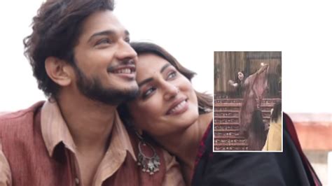 Hina Khan Slips Badly While Shooting For Halki Halki Si With Munawar ...