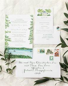 Lakeside Wedding Invitations by Illustrated Lakeside Wedding Invitations Lakeside Wedding Invitations