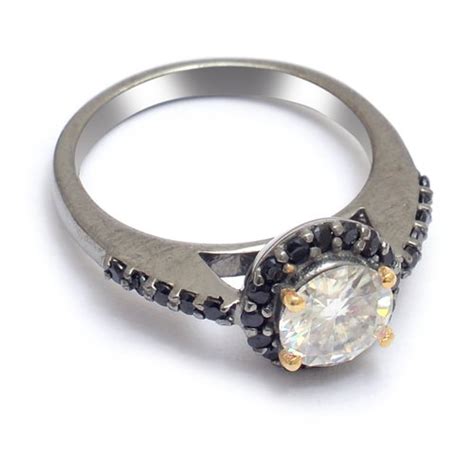 Silver Jewellery - Emerald Diamond Ring crafted in Sterling Silver ...