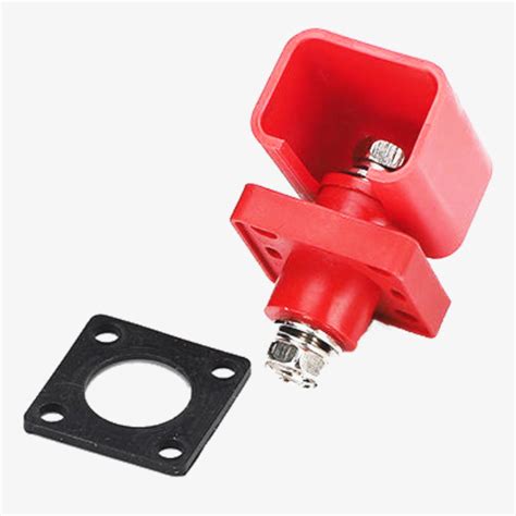 120A Copper Bolt Type Double Threaded Square Battery Terminal - Red ...
