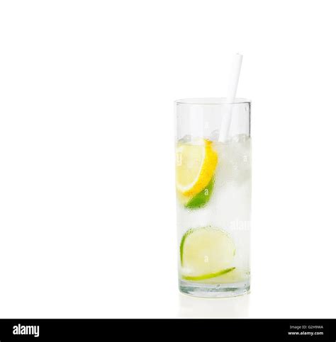 Ice cold lemon and lime soda Stock Photo - Alamy