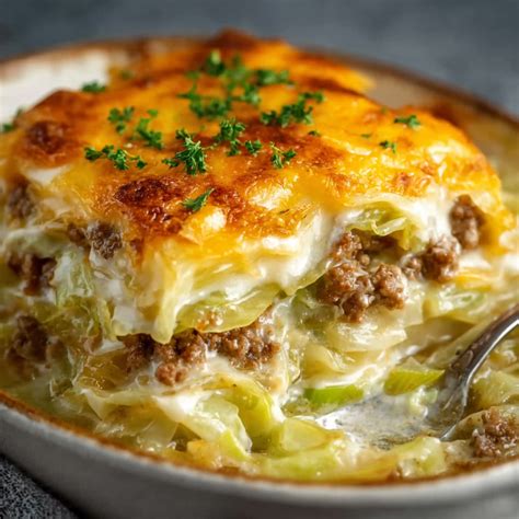 Beef Casserole With Creamed Cabbage Simple Cabbage And Ground Beef Bake ...