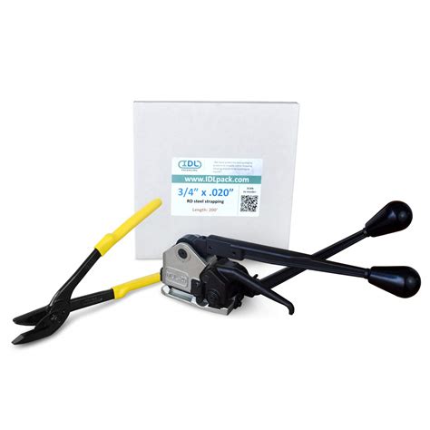 IDL Packaging Ultimate 3/4" x 200' Steel Strapping Kit, 1700 lbs Break ...