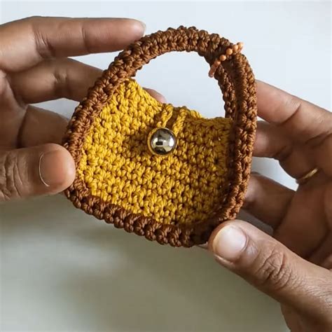Image result for Mini Crochet Keychain Purse Tutorial