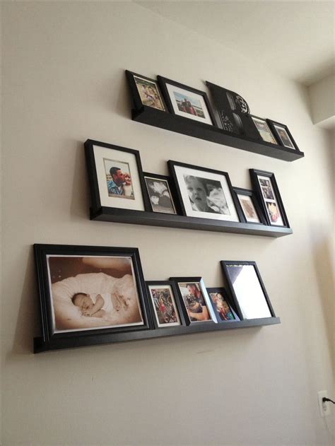 Ikea photo wall shelves | Family photo wall, Home deco, Room redo