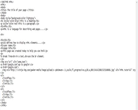HTML Coding Example 的图像结果
