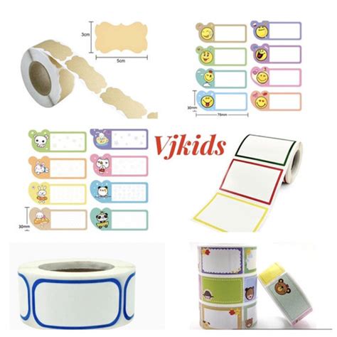 Jual stiker label kosong persegi panjang utk label nama atau label ...