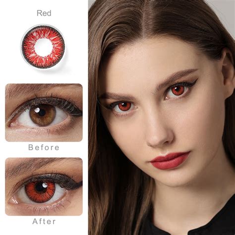 Image result for Red Color Contact Lenses