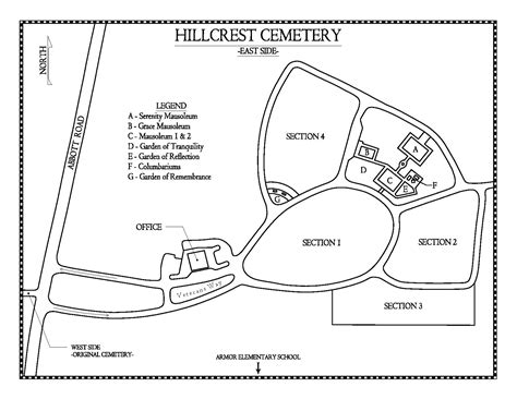 Cemetery Plot Maps/map Of Highland Memorial Park Cemetery