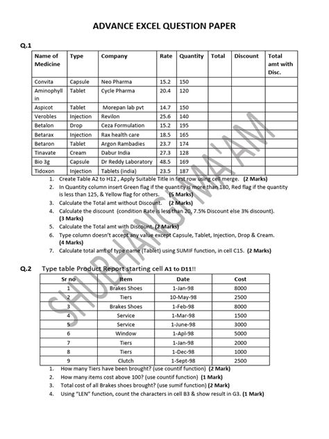 Image result for Test Paper Format On Excel