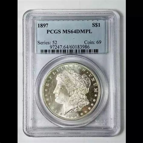 1897 Morgan Silver Dollar PCGS MS-64 DMPL PQ! White! - Bob Paul Rare Coins