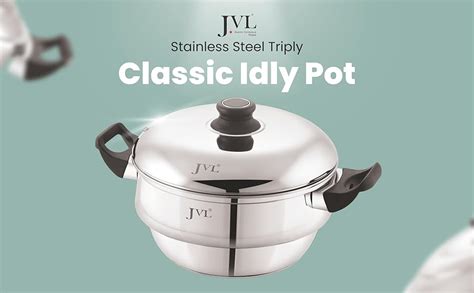 JVL 4-in-1 Classic Idly Pot with Tri-Ply Base, Idly & Mini Idly Maker ...