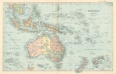 COLONIAL OCEANIA PACIFIC.British Dutch Spanish French German Port. 1897 map