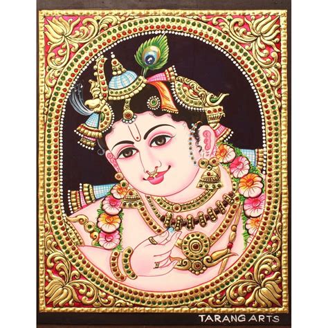 TANJORE PAINTING BABY KRISHNA
