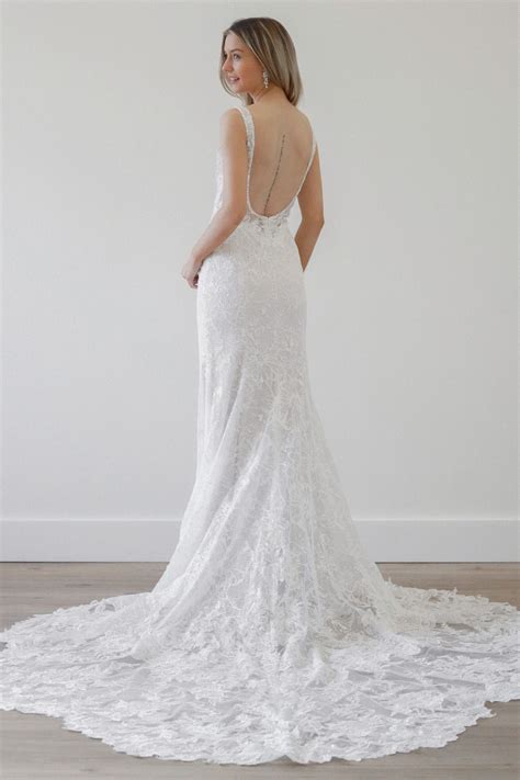 WTOO 11133 Tamzin Plunging Neck Open Back Bridal Dress - MadameBridal.com