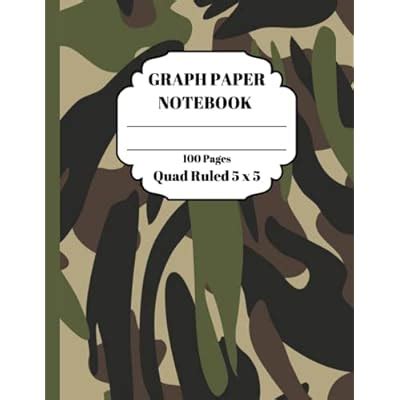 Buy Quad Ruled Composition Notebook: Graph Paper, camouflage, 5x5 quad ...