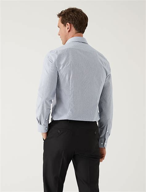 Buy 2pk Slim Fit Easy Iron Long Sleeve Shirts at Marks & Spencer