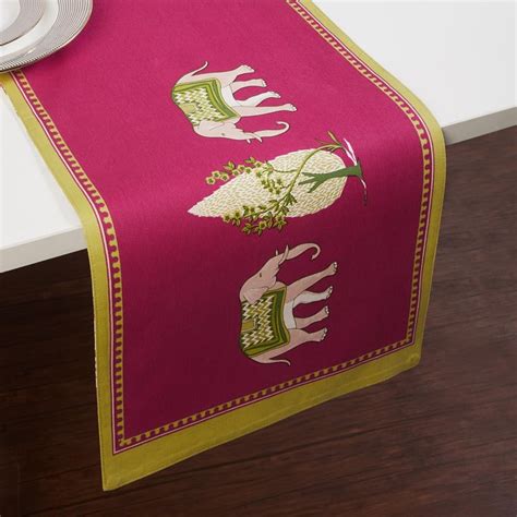 Buy Art Of Asia Multicolour Printed Cotton Table Runner - 33x180cm from ...