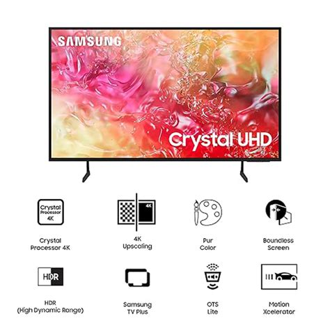 Buy Samsung 108 cm 43 inches 43DU7000 Black 4K Ultra HD Smart LED TV ...