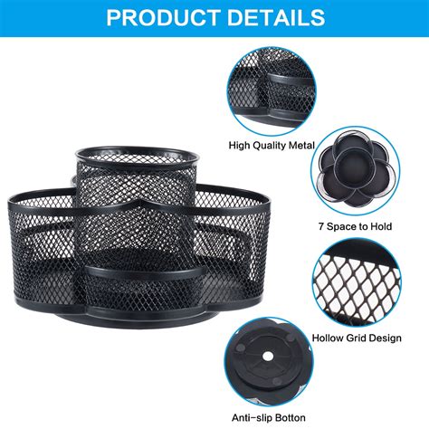 Buy Number-one Pen Holder Pencil Organizer for Desk Rotating Desk ...