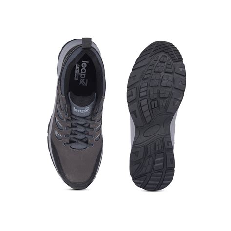 Buy Leap7x Dark Grey Lacing Sports Trekking Shoes For Men COLUMBO-1E By ...