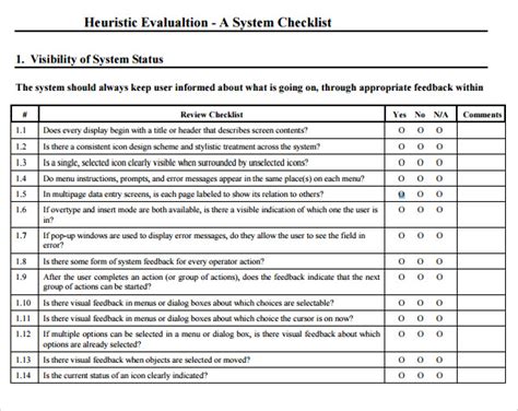Image result for Heuristic Evaluation Report Example