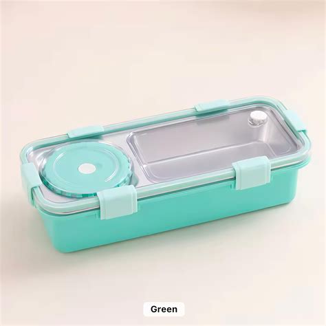 Slim Bento 2 Compartment Stainless Steel Box (spill Free) – KidKitIndia