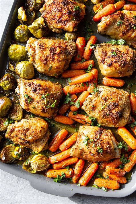 Sheet Pan Chicken Thighs with Vegetables | Recipe Cart | Recipe Cart