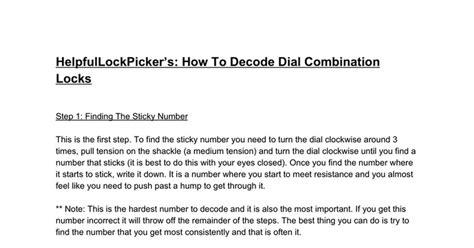 Image result for Decoding Master Lock Combination