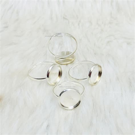 Resin Adjustable Silver Ring Base - 4 Pcs – Resin Store Surat