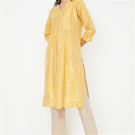 Buy Women Foil Printed Angarkha Kurta Online at just Rs. 599.0 ...