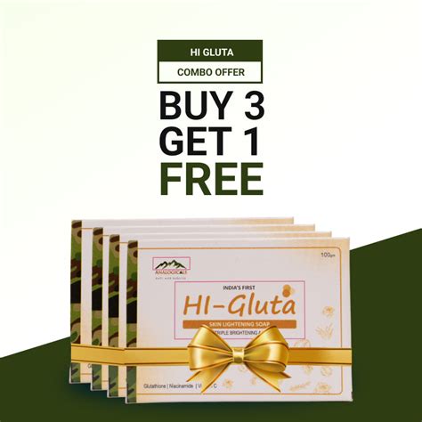 2% Glutathione Soap (3+1) pack with Niacinamide & Vitamin C ...