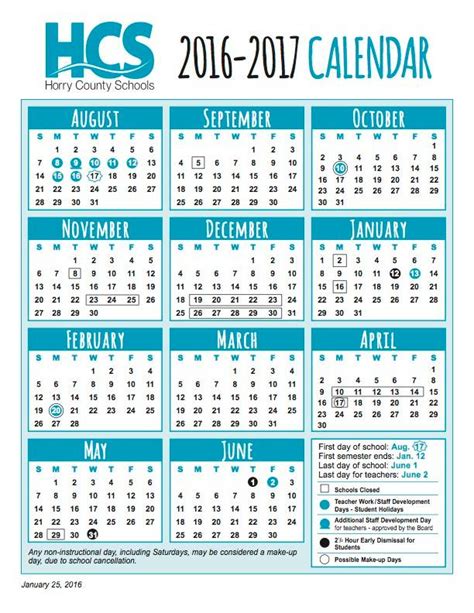 Calendar Horry County Schools