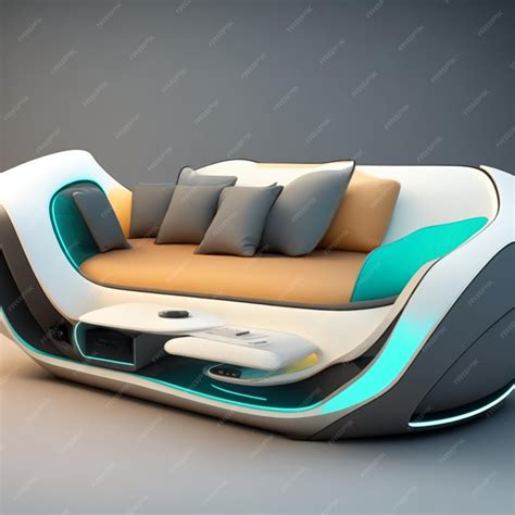 Premium Photo | Smart Sofa Integrated With Technology Such as Builtin ...