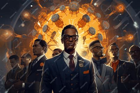 Premium Photo | A dynamic illustration of Black mathematicians and 00085 02