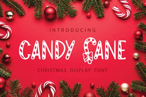 Candy Cane Font by SVG Bloom · Creative Fabrica