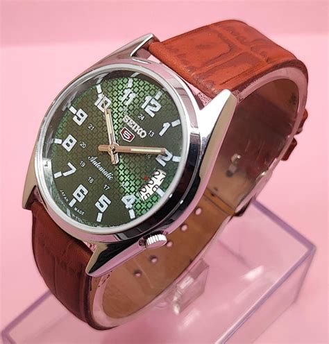 Buy Vintage Seiko Automatic Men’s Watch, Automatic, Green Dial Online ...