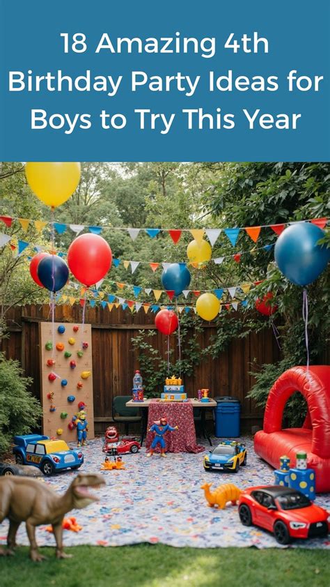18 Amazing 4th Birthday Party Ideas for Boys to Try This Year in 2025 ...