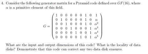 Image result for What Are Generator Matrix in Coding Theory