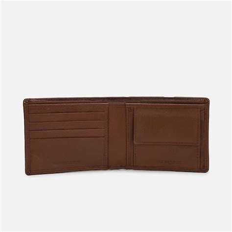 outfitvillas | Men Textured Leather Two Fold Wallet