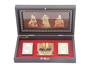 GoldGiftIdeas 24K Gold Plated Krishna Photo Frame with Charan Paduka ...